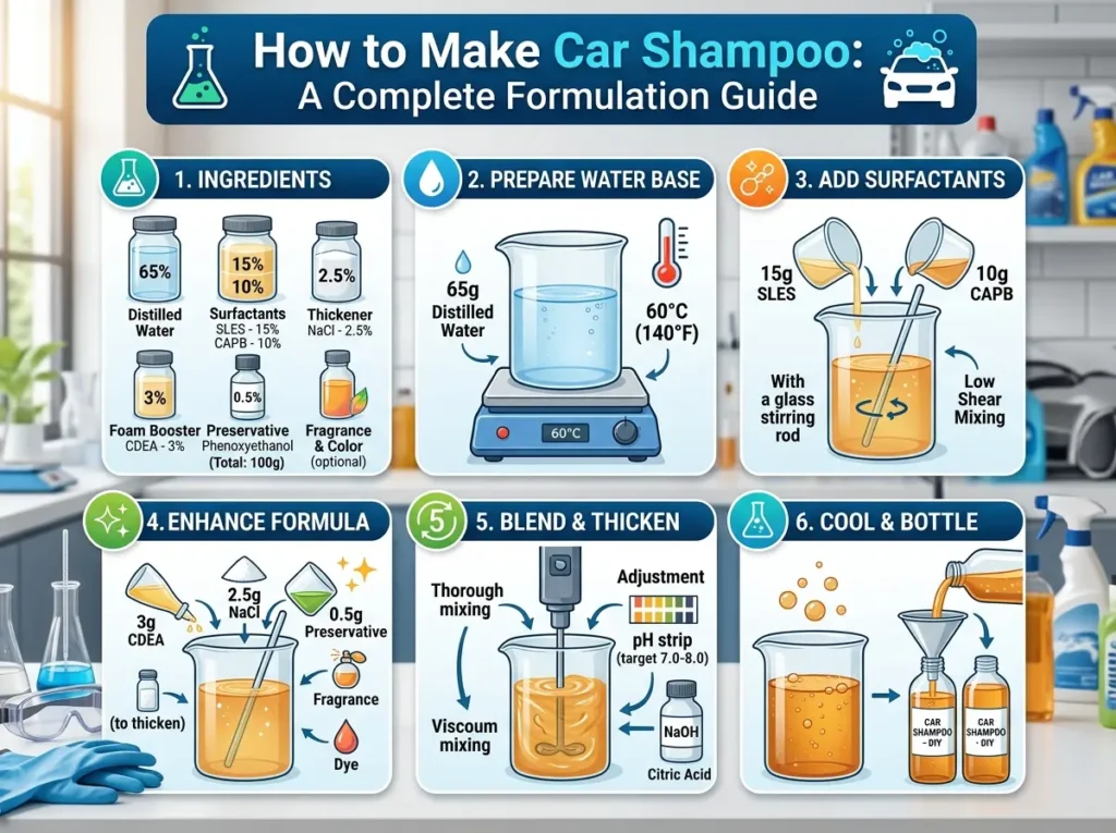 Car Shampoo Formulation and detail