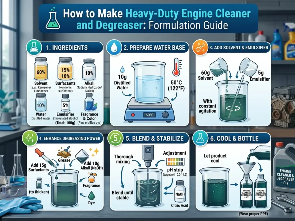 Engine Cleaner Formulation and degreaser formulation guide